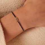 Stainless steel tennis armband wit cz letter - P