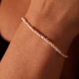 Armband, 925 Silber, vergoldet, Süßwasserperle