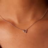 Zilveren ketting met hanger hart voor dames