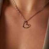 Stainless steel ketting met hart met doosje