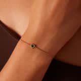 Zilveren goldplated armband met malachiet voor dames