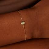 14 karaat geelgouden armband met geboortesteen hanger Augustus