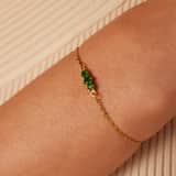 Stahl vergoldetes Vintage-Armband mit Türkis
