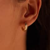 Zilveren goldplated oorringen met zirkonia voor dames
