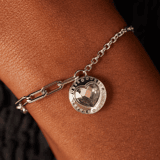 Guess Armband aus Edelstahl, ROLLING HEARTS