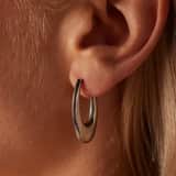 Ohrringe aus Edelstahl, oval