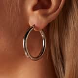 Camille stainless steel oorringen glad voor dames