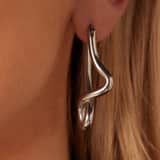 Camille stainless steel oorhangers asymmetrisch voor dames