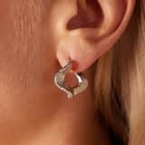 Stainless steel oorbellen plat met bewerking