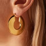 Stainless steel goldplated oorringen voor dames