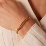Stainless steel goldplated fantasiearmband voor dames