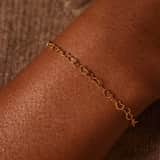 Armbänder aus Edelstahl, vergoldet, Mutter/Tochter, Herz