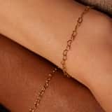 Armbänder aus Edelstahl, vergoldet, Mutter/Tochter, Herz