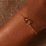 Stainless steel goldplated armbanden set voor dames