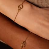 Armbänder aus Edelstahl, vergoldet, Mutter/Tochter, Kreise