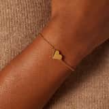 Stainless steel goldplated armbanden set hart voor dames