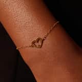 Stainless steel goldplated armbanden set met hanger voor dames