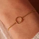 Armband aus Edelstahl, vergoldet, mit Kreis