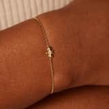 Armband aus 925er Silber, vergoldet, Biene, Zirkonia
