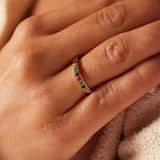 Ring, 585 Gold, Diamant (0,03 ct)