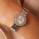 Regal cadeauset horloge met gratis collier zilverkleurig