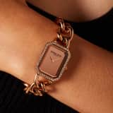 Donna Mae horloge rosé-kleurig schakelband