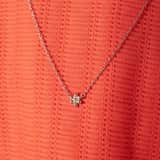 Zilveren kinderketting bloem