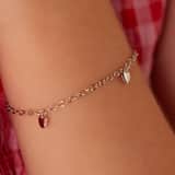 Zilveren armband hartjes