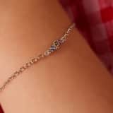 Zilveren armband bar multi color
