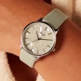 Regal Damen-Armbanduhr, Grün, Zifferblatt in Perlmuttoptik