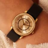 Guess Damenuhr mit Lederarmband, MELODY, GW0469L3