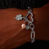 Stainless steel bedel hart met zirkonia