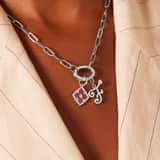 Charm aus Edelstahl, Buchstabe