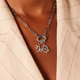 Charm aus Edelstahl, runder Verschluss