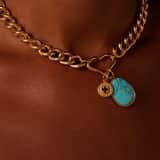 Charm aus Edelstahl, vergoldet, Verschluss, Herz