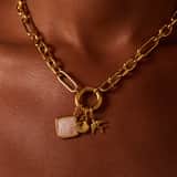 Stainless steel goldplated bedel sluiting voor dames
