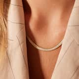 Zilveren goldplated ketting voor dames