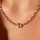 Halskette aus 925er Silber, Jasseron-Glied