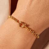 Armband aus 925er Silber, vergoldet, Jasseron-Glied