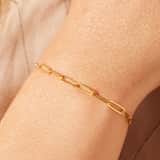 Armband aus 925er Silber, vergoldet, Büroklammerglied