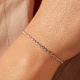 Kordelarmband aus 925er Silber, Damen