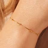 Zilveren goldplated fantasiearmband voor dames
