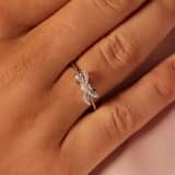 Zilveren ring strik zirkonia