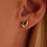 Ohrringe aus 375er Gold, Herz