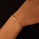 Plattenarmband aus 375er Gold mit Figaroglied