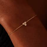 Armband aus 585er Gold, 3 Zirkoniasteine