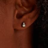 14 Karaat witgouden oorbellen diamant 0,35ct en topaas