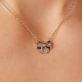 Stainless steel ketting met strik