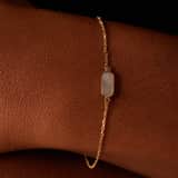14 karaat geelgouden armband mother of pearl