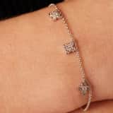 Armband, 925 Silber, mit Anhängern in blütenförmig